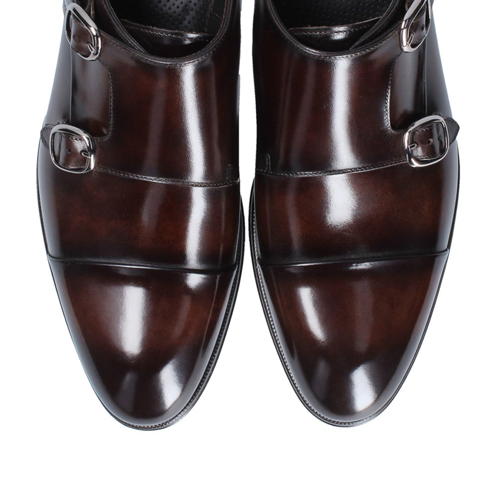 DOPPIA FIBBIA GENOVA - Marron foncé