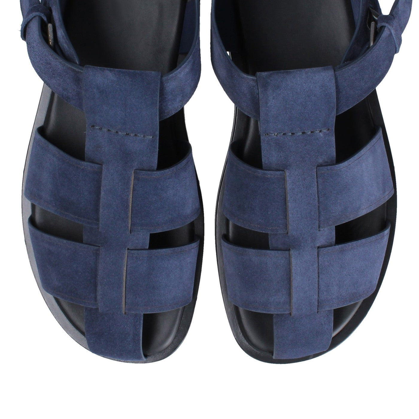 Sandalo da uomo in camoscio blu modello baltimora 5