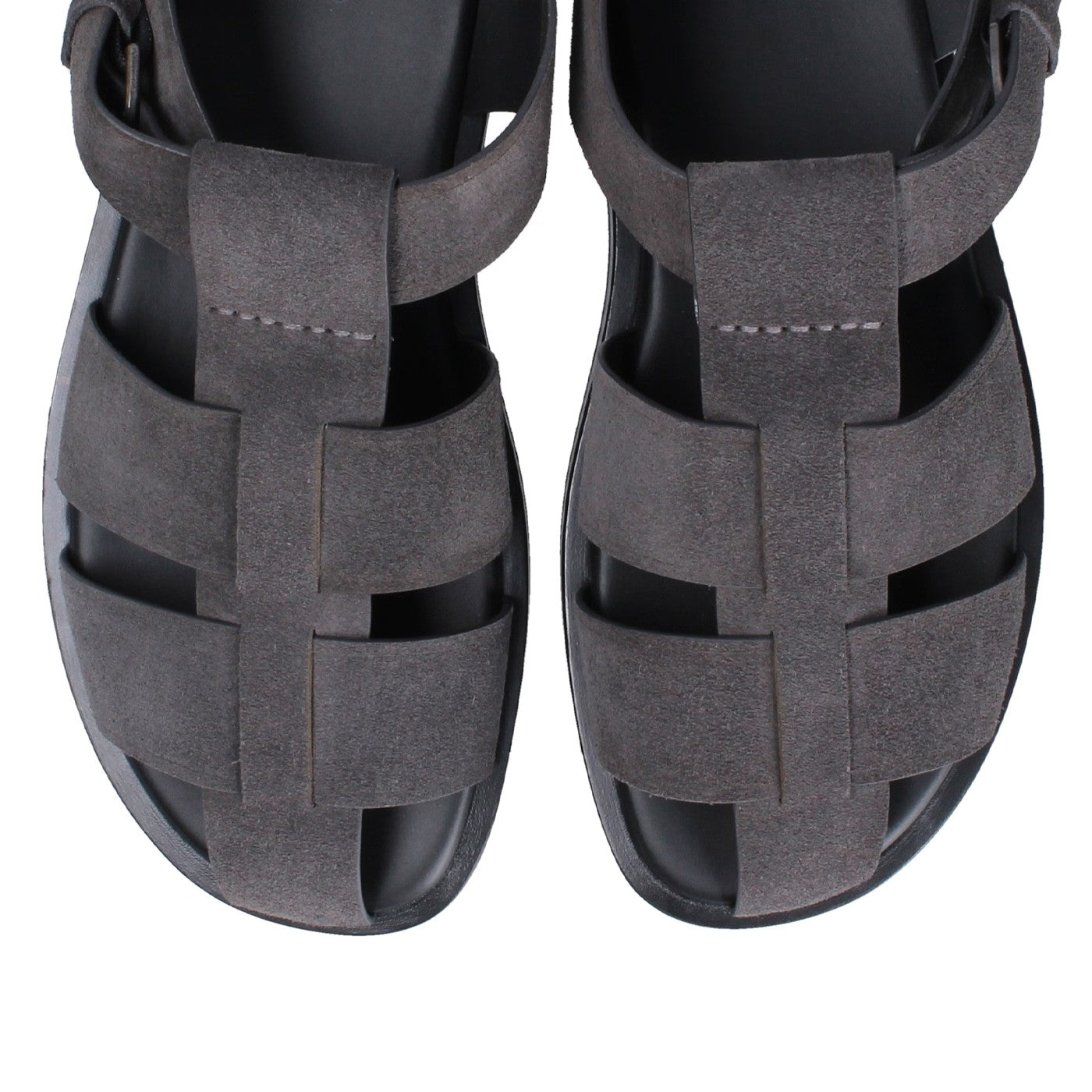 Sandalo da uomo in camoscio grigio modello baltimora 5