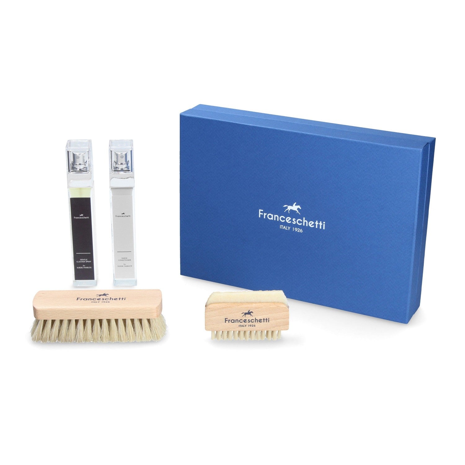 Kit shoecare per camoscio made by Franceschetti shoes in Italy