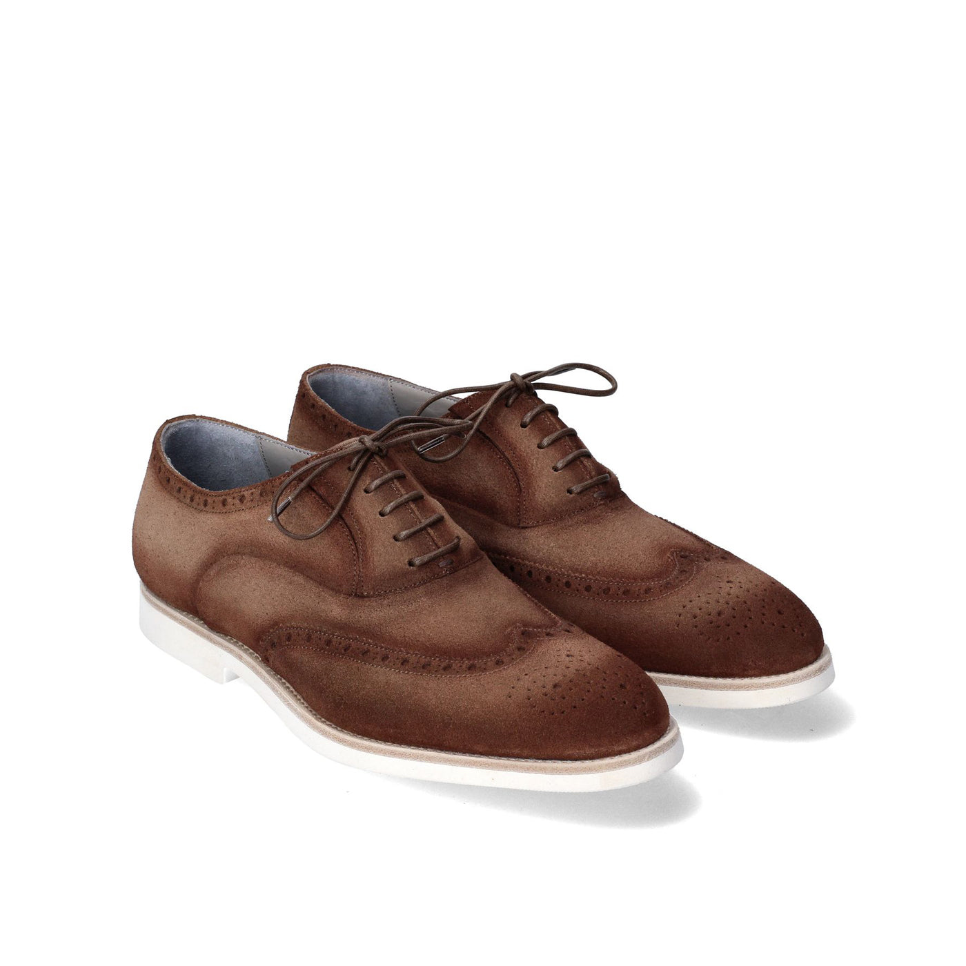 Francesina Lorenzo in camoscio tabacco con elastico al paio